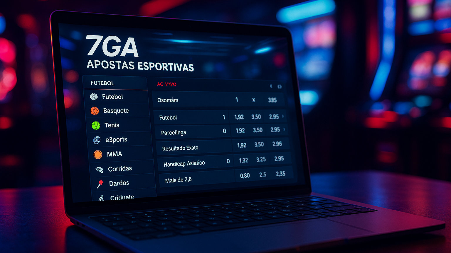 Apostas esportivas no cassino online 7GA